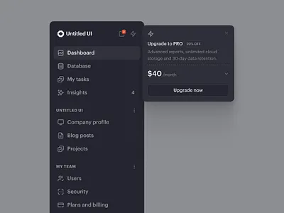 Sidebar — Untitled UI nav nav menu product design sidenav ui design user interface