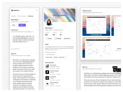My profile — Untitled UI crm linkedin profile social media ui design user interface user profile