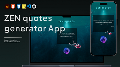 ZEN quotes generator App Design & Development css design figma front end development html illustration javascript responsive ui web app