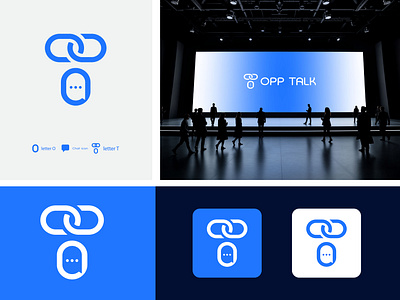 Opp Talk Logo – O + T Letter Mark with Chat Icon | Modern logo 3d logo apps logo brand identity branding business logo chat logo combination mark logo communication logo design e commerce logo elegant design graphic design logo design logo trends minimalist logo o letter logo tech logo technology logo uk startup logo usa brand logo
