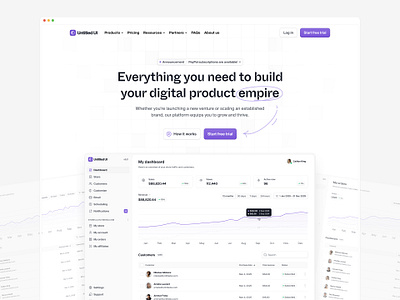 Landing page — Untitled UI b2b header hero landing page saas web design website