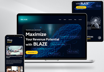 Website Design & Front-end Development for Marketing Agency css design development figma front end html javascript ui website