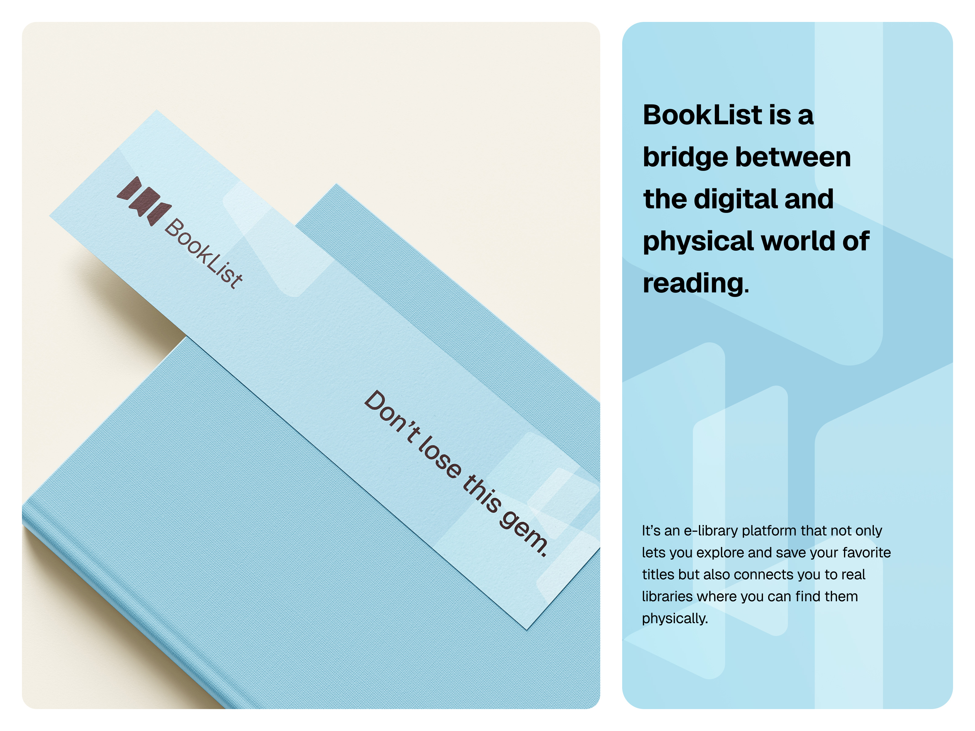 BookList — Modern E-Library & Book Discovery App app booklogo bookmark bookmarklogo branding design graphic design illustration library logo ui