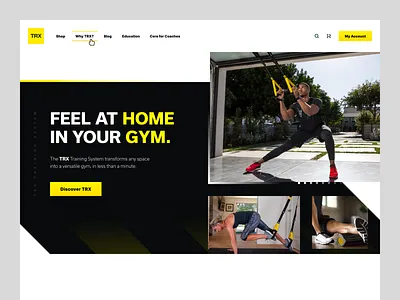 TRX Marketing Site Hero Light Mode big bold exercise fitness flat hero landing marketing nutrition page site train training trx ui ux web web site workout
