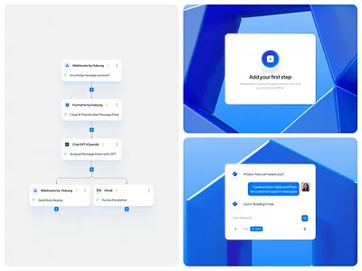 Hubung - First step in AI Automation Dashboard add file ai ai agent ai automation ai platform artificial intelligence automation automation workflow chat clean design dashboard dashboard component dashboard design modern design ui upload file uploader ux workflow workflow builder