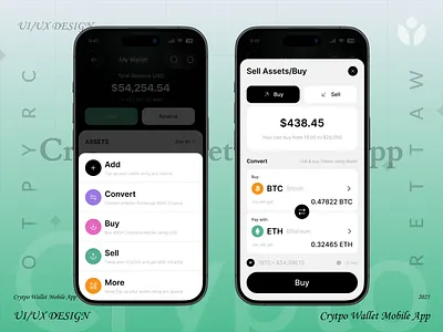 Crypto Exchange Wallet – Modern Mobile App Concept buy sell crypto crypto app design crypto trading crypto ui crypto wallet crypto wallet app digital assets exchange app exchange ui finance app fintech design fintech ui mobile app mobile app design modern app concept uiux design wallet dashboard