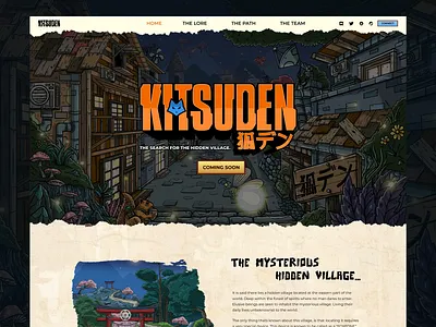 Kitsuden - NFT Collection Website branding design graphic design illustration logo ui ux