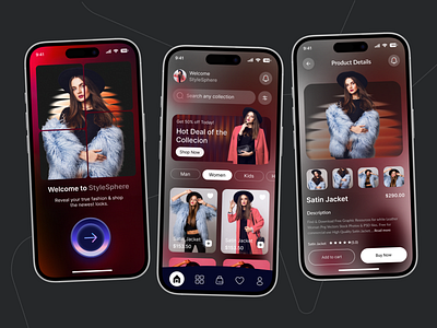 Interactive Fashion E-Commerce App app design cart design e commerce ecommerce ecommerce app fashion mobile app online shop online store shop ui ux design