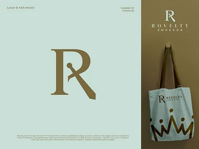 Letter R with Sword Logo branding creative logo crown logo elegant logo gold logo king logo letter r letter r branding logo logo design premium logo r logo royal logo sword logo