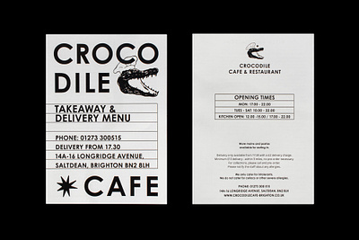 Crocodile Cafe Flyer branding design graphicdesign typography