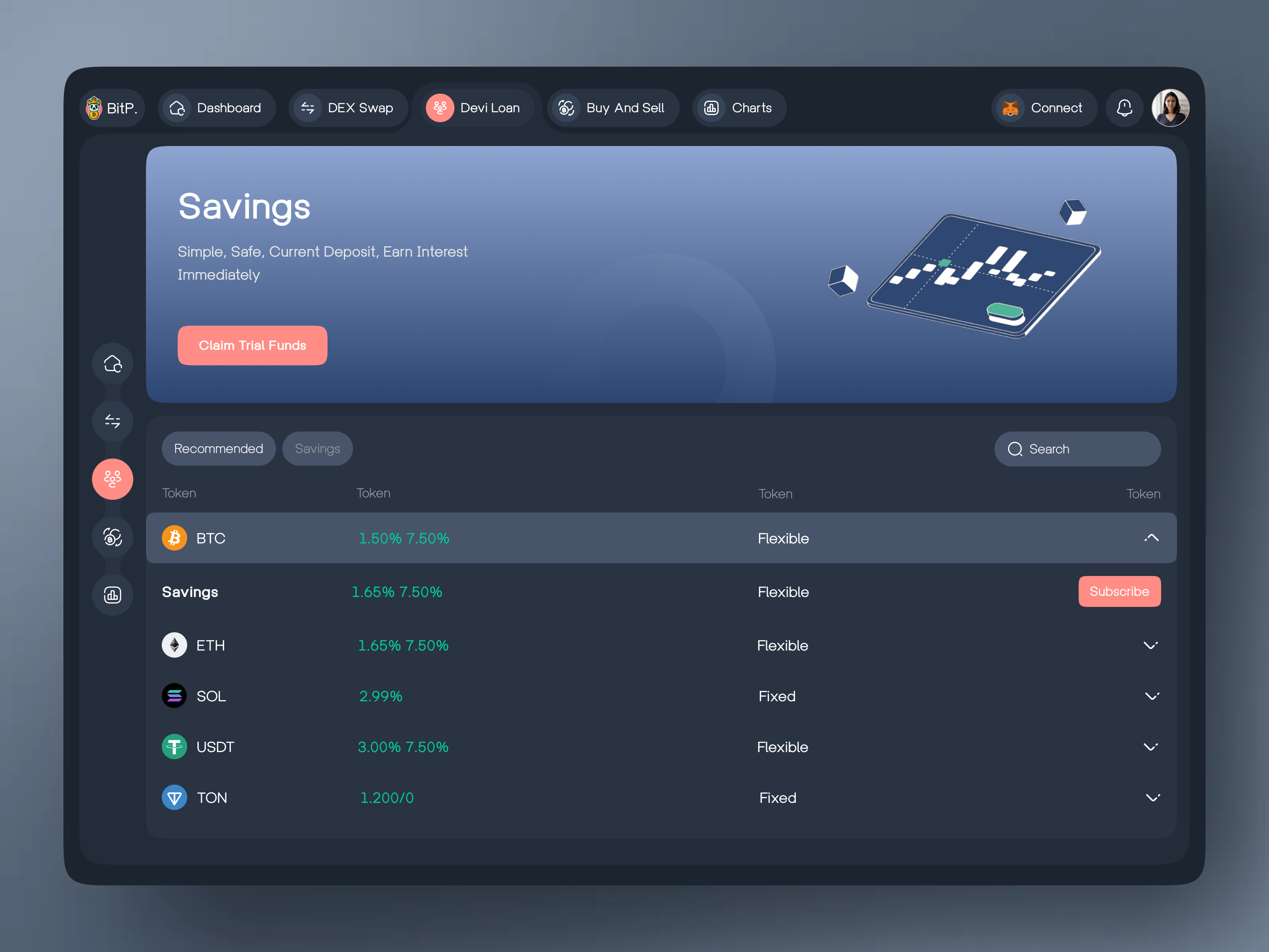 DeFi Safe Vaults Web3 App crypto web 3 defi defi safe vaults web3 app defi web investing liquidity loan loan dashboard web app web3