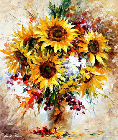 HAPPY SUNFLOWERS leonidafremov