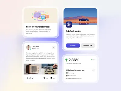 UI Cards app design card cards clean component components design graphic design minimal mobile design modern product ui ui cards ui design ui elements uiux user interface