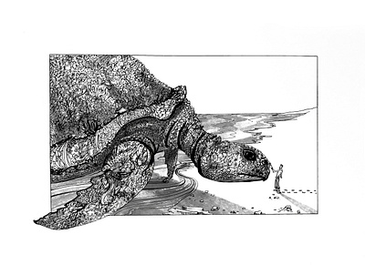 The "Incarnations" series animals comic design horse illustration ink ink illustration symbolism turtle