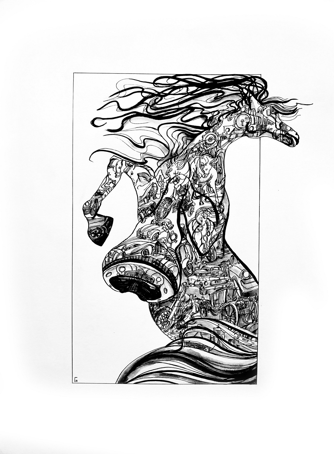 Example of Hand Drawn Illustration (B&W)