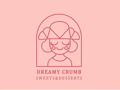 Dreamy Crumb Bakery Logo bakery bakery logo box branding cafe coffee coffee shop croissant cup graphic design logo package packing