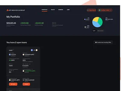 My Portfolio blockchain crypto defi design ui