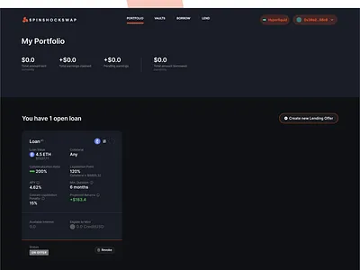Portofolio Empty blockchain crypto defi design ui