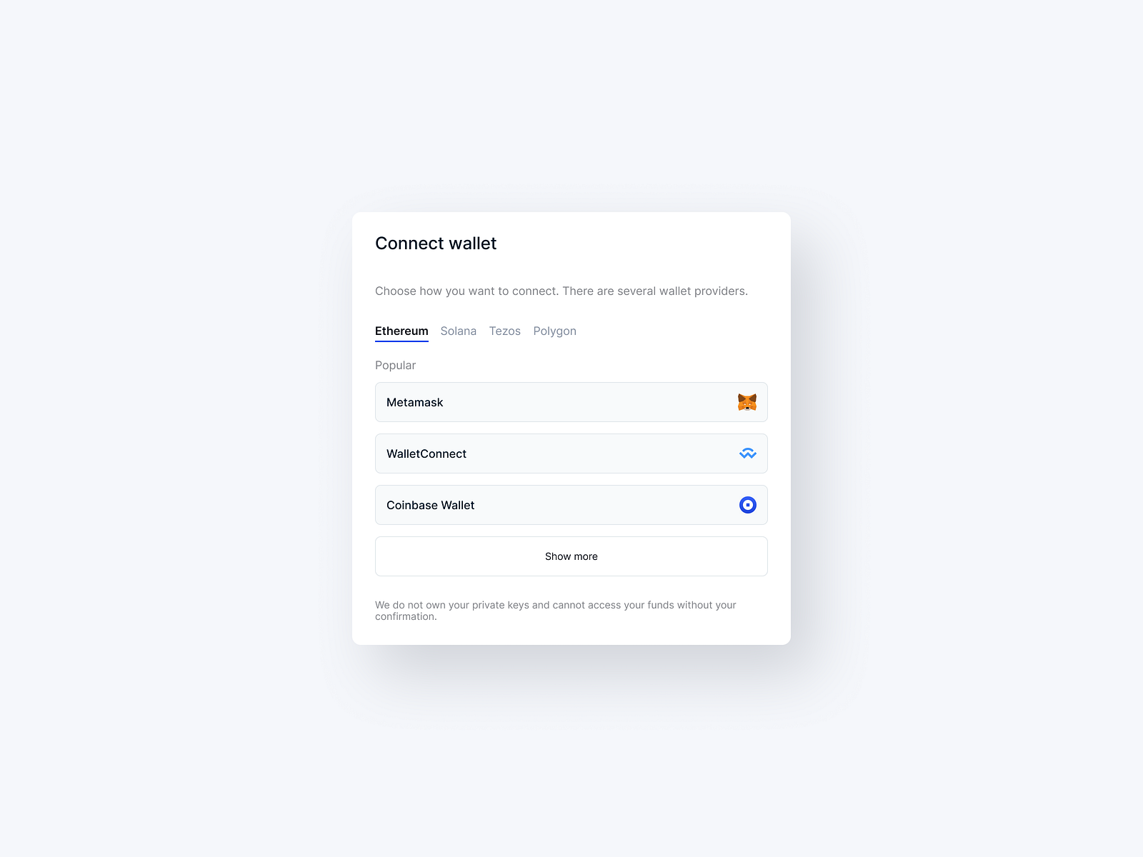 Connect Wallet (web 3.0) by Dmitry Sergushkin on Dribbble