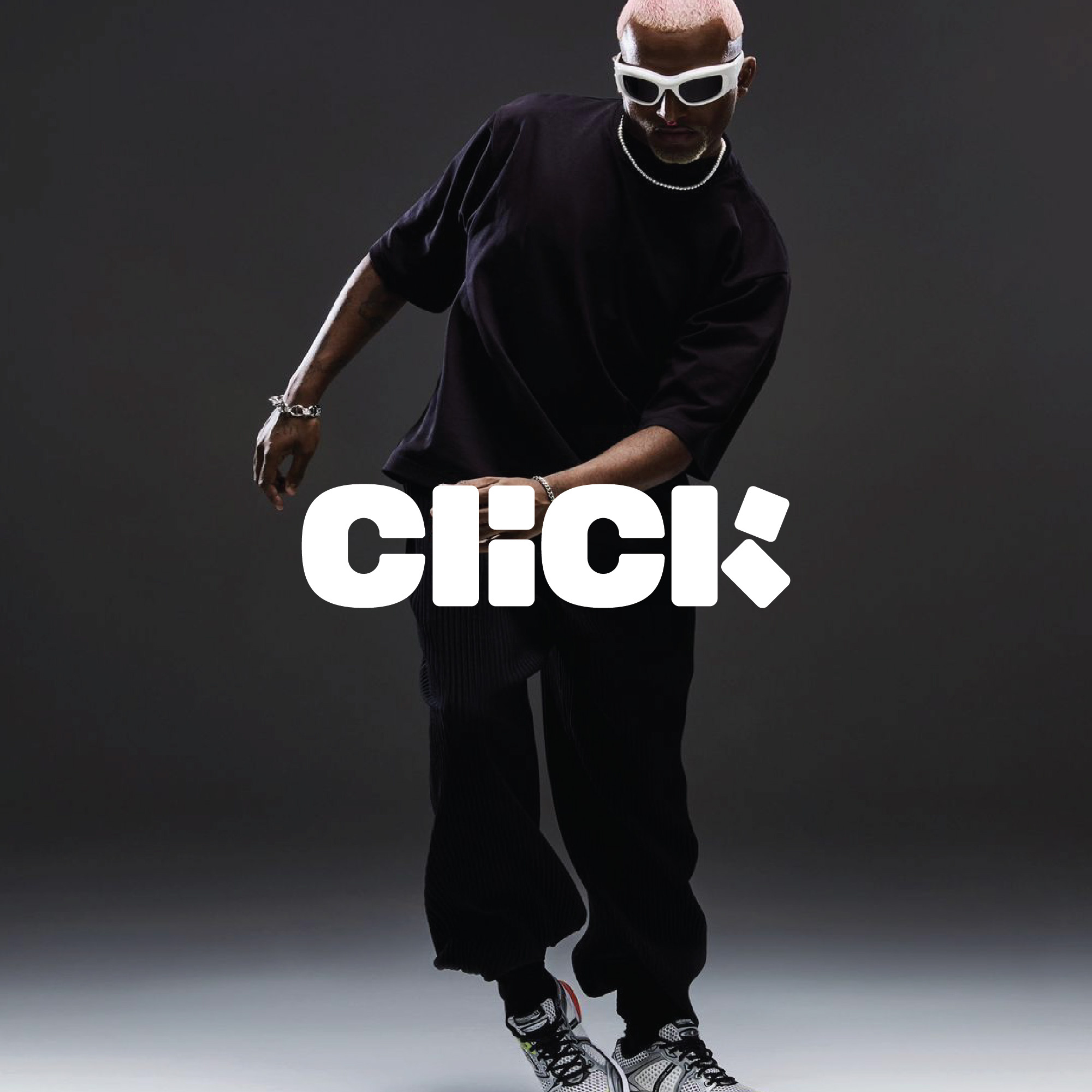 click abstract branding brandmark click lettering logo logotype typography wordmark