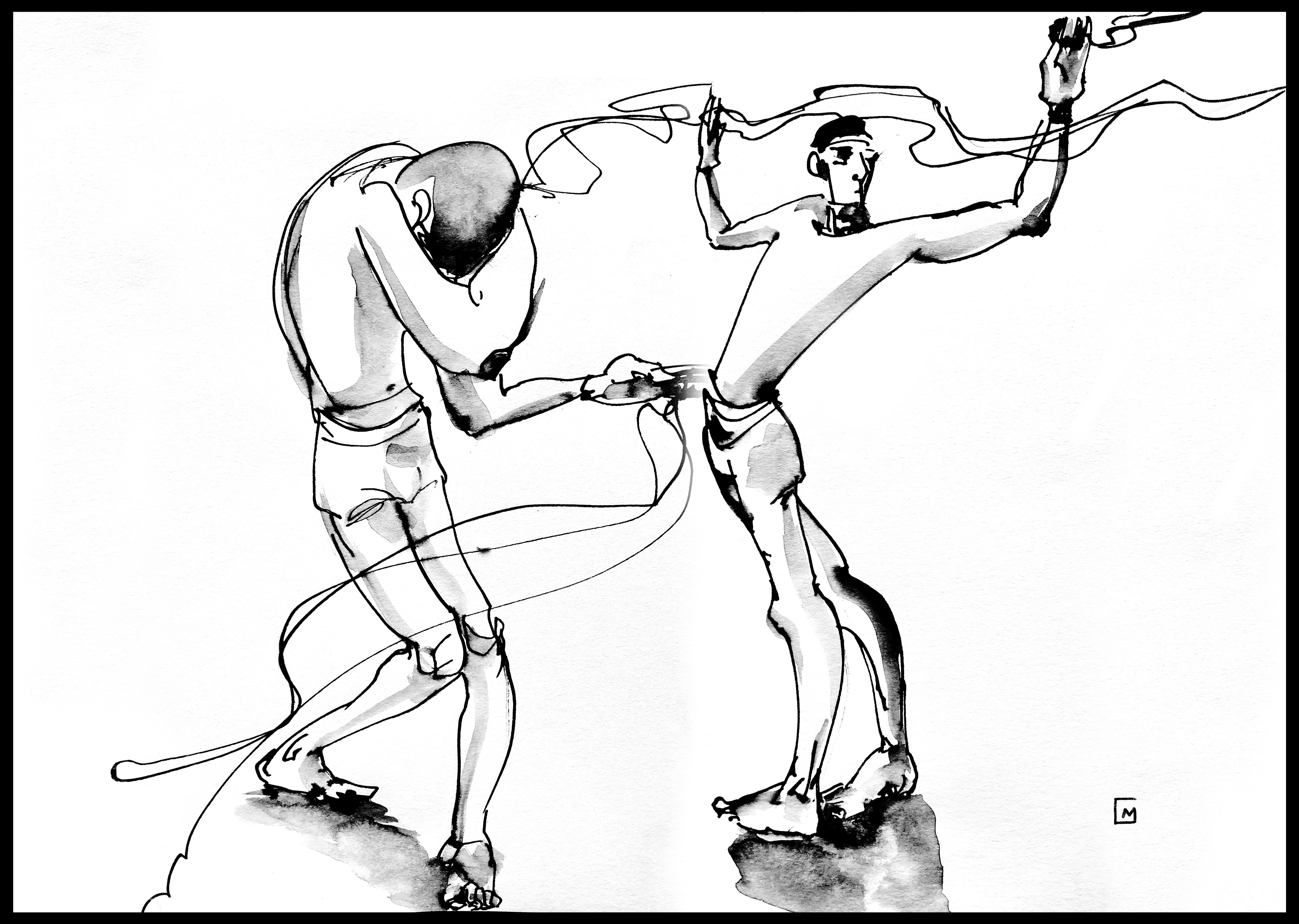 Example of Hand Drawn Illustration (B&W)