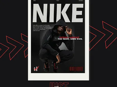 NIKE Urban Hoodie Campaign concept art fashionposter graphic design hoodie poster illustrationdesign minimal design nike typography visual identity