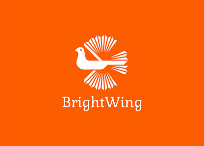 Bird Wing Logo Design bird bird logo books branding conservation education freedom humanitarian initiative learning library logo logomark peace store university wildlife wing wingspan