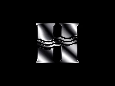 H Lettermark available branding h h logo icon iconic lettermark logo mark minimalist monogram ocean sandi hidayat type typography unused visual identity wave