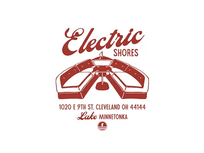 Electric Shores: Merch Design boat boat graphic brand identity branding geometric graphic design illustration lineart logo merch merchandise monoline shores vintage apparel vintage illustration vintage logo vintage merch vintage merchandise vintage t shirt