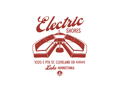 Electric Shores: Merch Design boat boat graphic brand identity branding geometric graphic design illustration lineart logo merch merchandise monoline shores vintage apparel vintage illustration vintage logo vintage merch vintage merchandise vintage t shirt