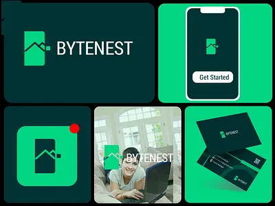 Brand Identity Design for a tech brand ByteNest branding design graphic design logo
