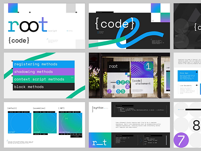 Visual Branding for Root [coding] ai artificial intelligent brand branding code developer identity motion motion graphics pitch deck presentation professional programmer branding programming software software branding tech visualsystem