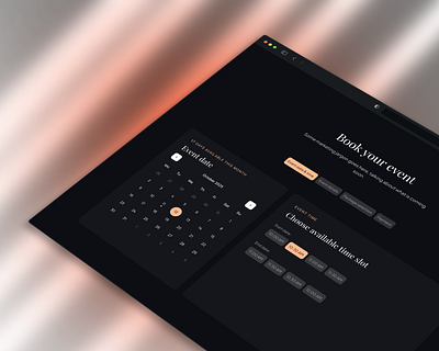 Booking/Reservation UI booking calendar customer design event reservation simple ui ux