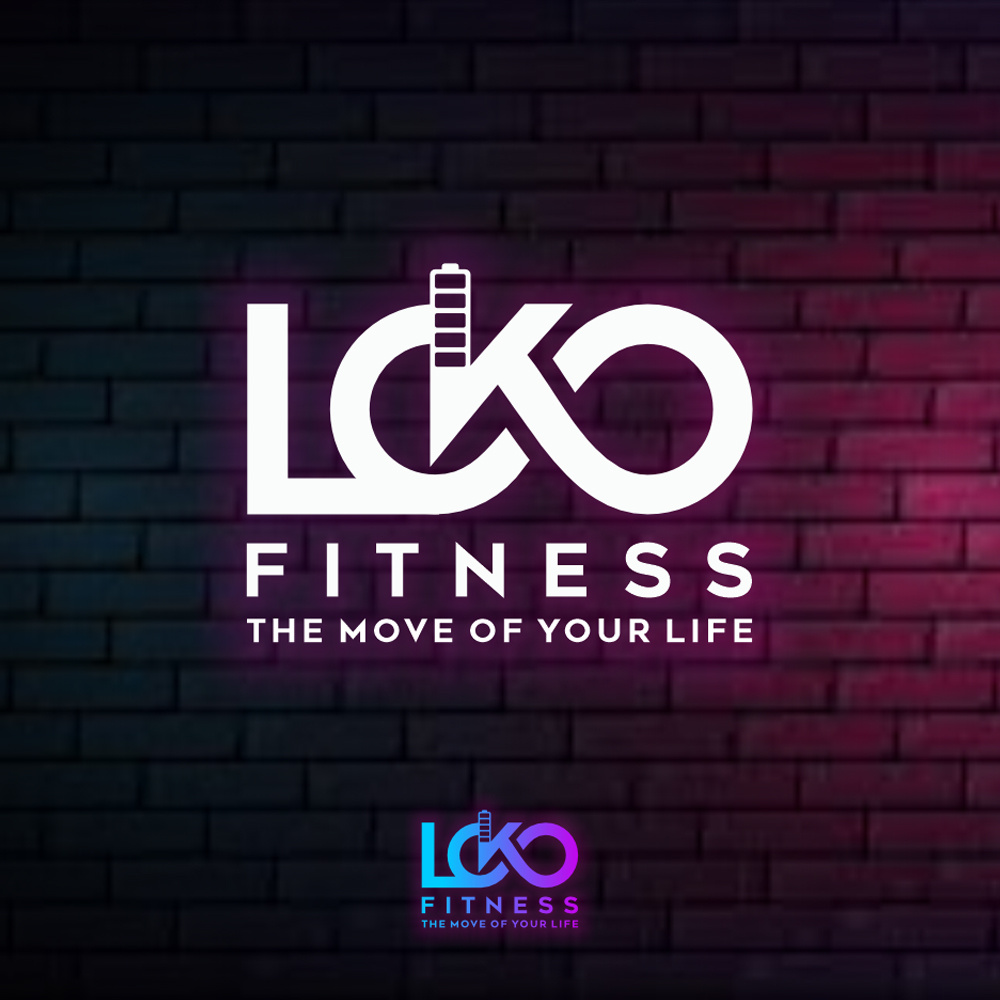 LCKO Fitness Logo 3d animation branding graphic design logo motion graphics ui