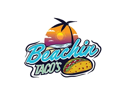 Beachin TACO'S Logo 3d animation branding graphic design logo motion graphics ui