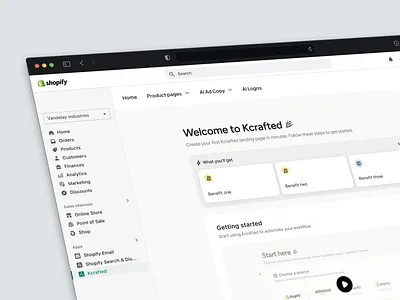 Shopify app design design shopify simple ui ux