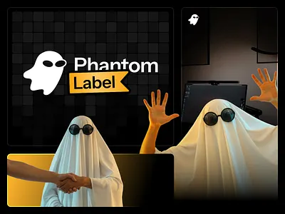 Logo Design ✦ Phantom Label consulting graphic design logo