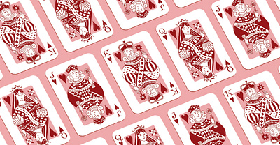 Rulers of the Heart | Digital Illustration and Surface Design artwork design digital graphic design heart illustration illustrator jack of hearts king of hearts love photoshop playing cards queen of hearts royals
