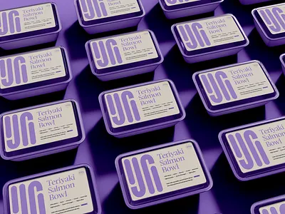 GLO — Modular Packaging System for Ready Cuisine brand experience brand identity branding clean eating creative direction fmcg design food delivery food packaging fresh meal prep healthy meals labels meal prep modern cuisine packaging design ready meal ready to eat salmon bowl teriyaki salmon visual identity yellow hyphen