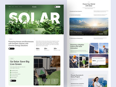 Solar Panel Website Landing Page Design eco friendly green energy website landing page design landing page designer modern website design renewable energy landing page renewable energy website solar energy landing page solar energy website solar landing page solar panel landing page solar panel website solar power landing page solar website design sustainable energy landing page uiux design uiux designer web design website design