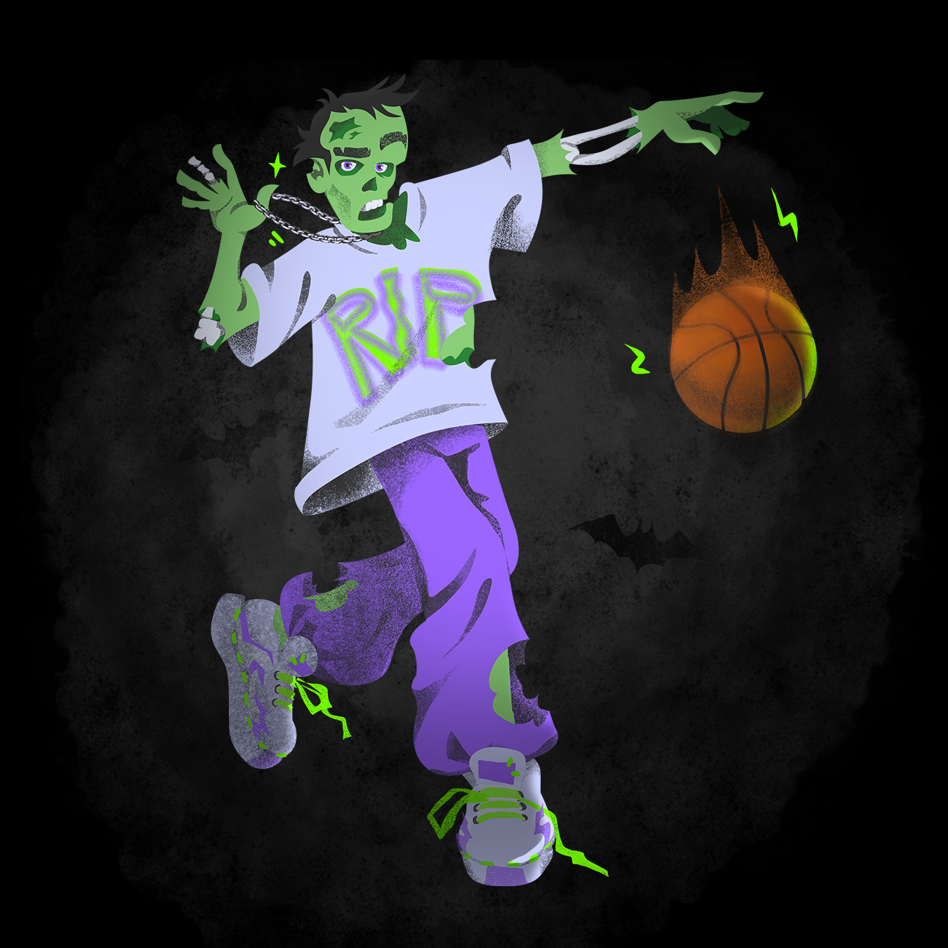 Fitmost Halloween character design commercial illustration fashion illustration gargoyle halloween illustration vector werewolf witch zombie