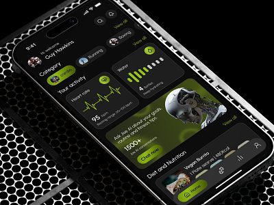 AI Fitness App – Smart Workouts & Health Monitoring UI ai fitness app app design bodybuilding exercise app fitness ai assistant fitness app fitness club fitness coach fitness tracker gym app health app health tracker jogging app mobile app design modern app design ui uidesign uiux workout app workout tracker