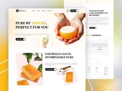 Organic Soap Website Design – Landing Page! 🧼🌿 branding clean design design figma graphic design illustration inspiration logo minimal minimal design soap soap website ui ux web website