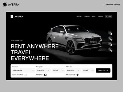 Car Rental Homepage Design booking car car dealer car rental car rental design car rental platform cars clean design design designconcept minimal design modern website product design rental website ui ui visual design uidesign uxui webdesign website website concept