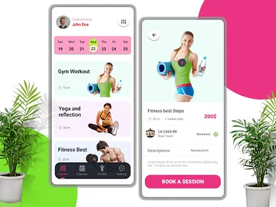 Modern Fitness App UI/UX Design | Workout & Training Mobile App app concept app interface clean ui design figma fitness app health fitness mobile app design mobile app ui mobile ui mobile ui kit modern app design training app ui uiux user experience uxdesign wellness app workout app design