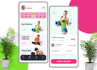 Modern Fitness App UI/UX Design | Workout & Training Mobile App app concept app interface clean ui design figma fitness app health fitness mobile app design mobile app ui mobile ui mobile ui kit modern app design training app ui uiux user experience uxdesign wellness app workout app design