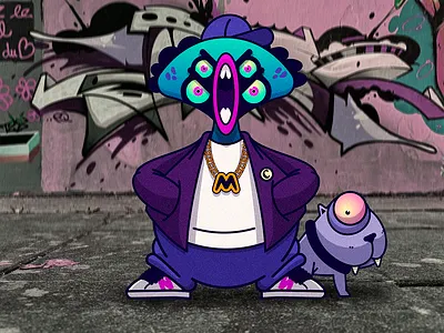 Monster Mob Crew adobe adobeillustrator adobephotoshop characterdesign illustration illustrator mixedmedia photo vector