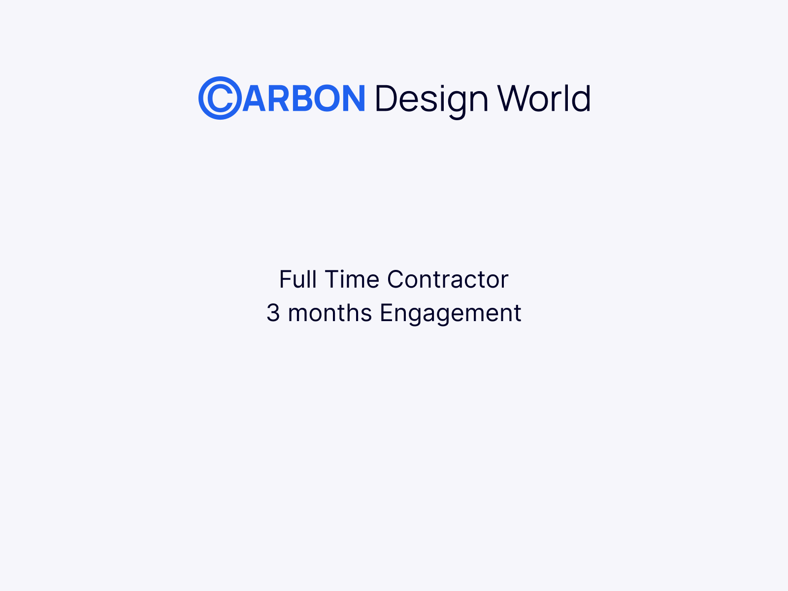 Example of Full Time Designer 3 Months