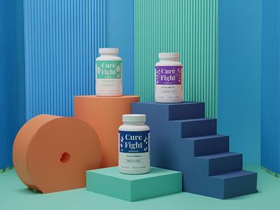 Cure Fight Supplement Label Design bottle label design cure fight supplement label label design landing page product label design supplement label design ui ux web design web development website design