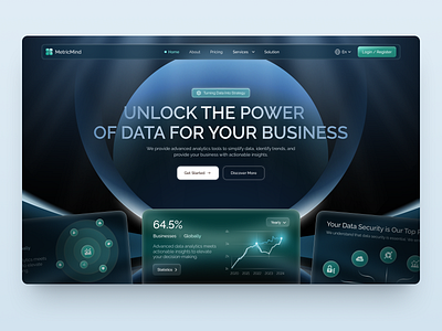 Web design for Data Analytics & Business Intelligence design interface ui ux web website